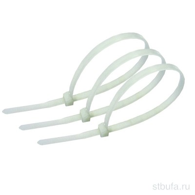 Хомут нейлоновый для стяжки 3,6х150мм, белый 100шт ЕРМАК (5/250)
