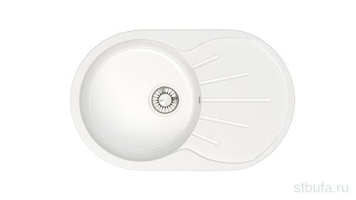 Мойка глянцевая Касандра L110G31 (белый) 720x455x185 мм Glanz (+сифон)