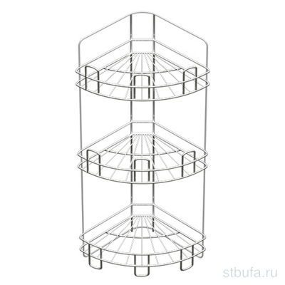 Полка 3 х ярусная для ванной из нержавеющей стали
