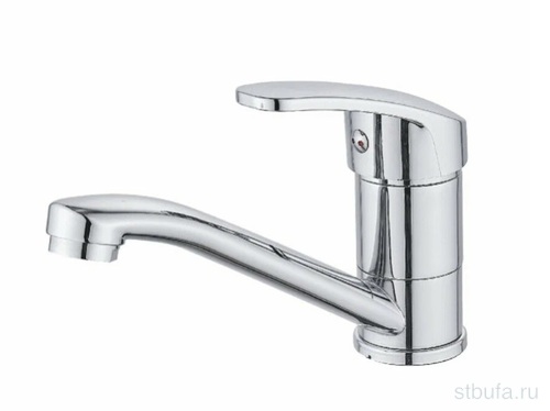 Смеситель кухня CRONWIL CP036-45 с коротким изливом, крепление шпилька, хром А (1/10)
