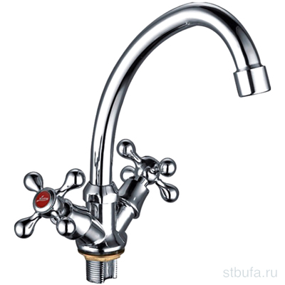 Смеситель для кухни LEDEME L4908 с гайкой, цинк, хром (1/20)