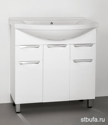 Умывальник Стиль 750 + тумба  Жасмин 750 с 2 ящиками  Style Line ГОСТ