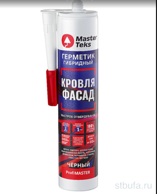 Герметик гибридный MasterTeks PM кровля и фасад 0,29 черный (12)