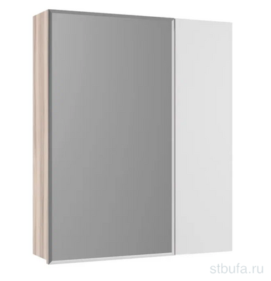 Шкаф зеркальный  Берген  800 Графит Софт Style Line ГОСТ