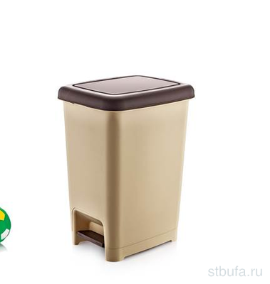 УЦЕНКА! Мусорное ведро с пед  Слим   капуч 40л  г.Ростов 01044 (царапины)