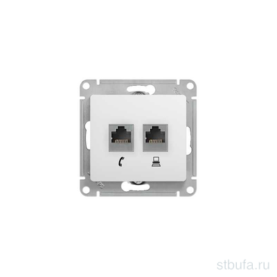 Розетка СП-2 комп+телеф 1*RJ11+1*RJ45 4304-043-0400 CAMILYA T.PLAST