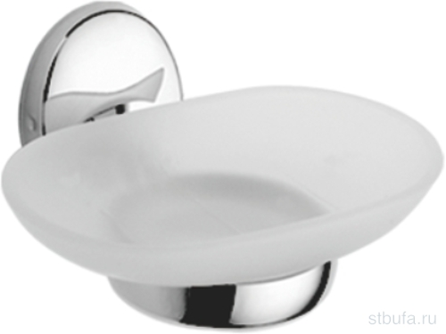 Мыльница настенная (стекло) LEDEME L3302, хром (1)