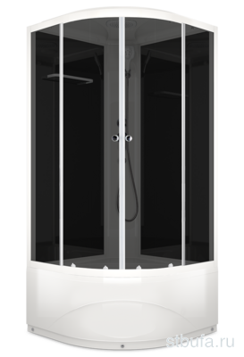 Душ кабина DOMANI-Spa Delight SLIM 88 high 3 МЕСТА, высокий поддон,черные стенки,стекло тонированное,80*80*218см,АКРИЛ