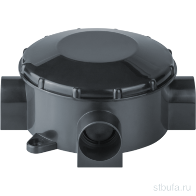 Коробка распаячная Navigator NSS-DB-70-35-BL  откр.монт.трехрожковая черн..3вх. IP42