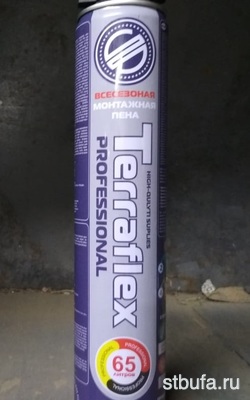 Пена монтажная Terraflex 65 всесезонная 800мл, 2 в 1  (15шт.)
