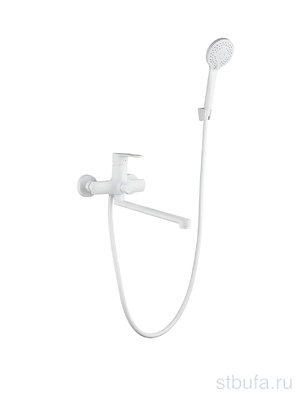 Смеситель для ванны с душем TSARSBERG TSB-25W-02 тип См-ВУОРНШлА Белый (1/10)