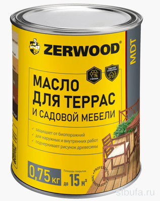 Масло для террас ZERWOOD MDT  (дуб) 0,75л (14)