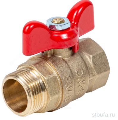 Кран шар лат Серия 59  Ду15 Ру40 г/ш полн баб Dist  721Б Россия