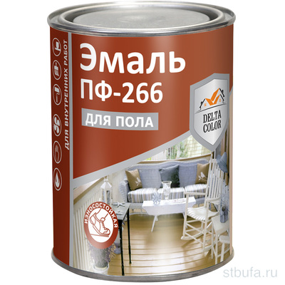 Эмаль  Delta Color  ПФ-266 красно-коричневая (0,8кг) Волгоград