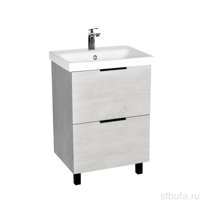 Умывальник MODUO 60 + Тумба  Берлин  MODUO 60 2 ящика цемент 444х570х820 VIANT