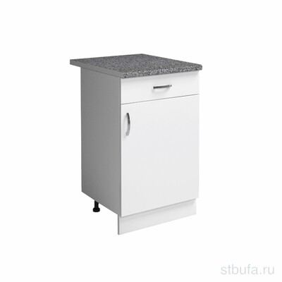 Стол рабочий кухонный 400 белый (1 ящик)