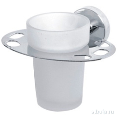 Держатель для з/щ со стаканом (стекло) LEDEME L1706, хром (1)
