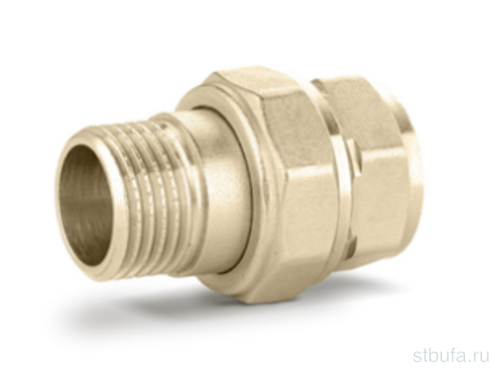 Американка ЛАТУНЬ/НИКЕЛЬ прямая 1/2'' LD PRIDE (40)