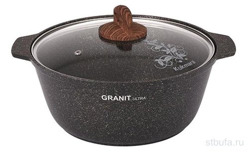 Кастрюля-жаровня 4,0л GRANIT ULTRA со стекл кр КУКМАРА КУКМАРА