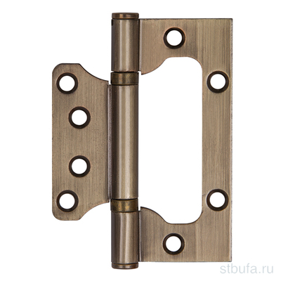 Петля Ajax (Аякс) универсальная без врезки IN4000W AB (100/P-2B 100x2,3) бронза
