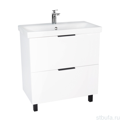 Умывальник MODUO 80 + Тумба  Берлин  MODUO 80 2 ящика БЕЛАЯ 441х766х820 VIANT