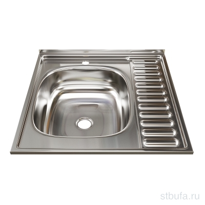 Мойка накл. 60*60*0,4/160 левая вып 1 1/2 MIXLINE