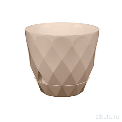Горшок для цветов  Laurel  D220мм, 4,5л с поддоном (бежевый)						