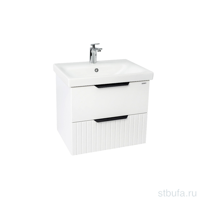 Умывальник MODUO 60 + Тумба  Сицилия  БЕЛАЯ MODUO 60 2 ящика подвесная 428x568x520 VIANT