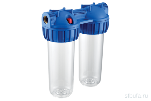 Колба 10  CFC-10К-2 (резьба 3/4 ) двойная (без картриджа) Unipump (12)
