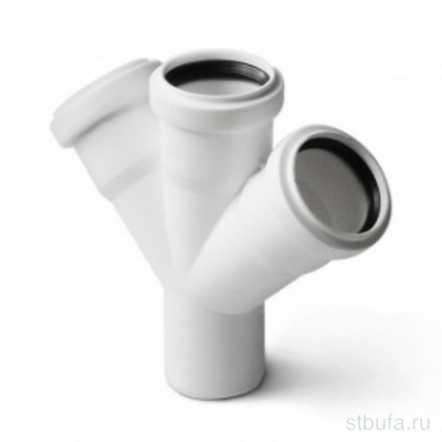 Крестовина PRIME  50/50/50х45° для вн. малошумной канализ. (100) VALFEX
