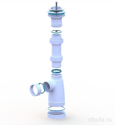 Сифон 1 1/2*40 без выпуска BS1000 ИНКОПЛАСТ