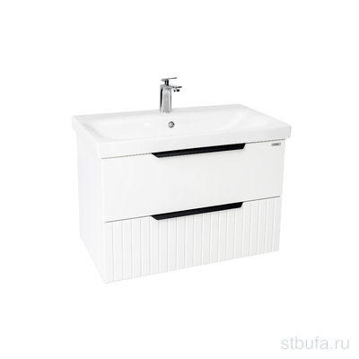 Умывальник MODUO 80 + Тумба  Сицилия  БЕЛАЯ MODUO 80 2 ящика подвесная 425x764x520 VIANT