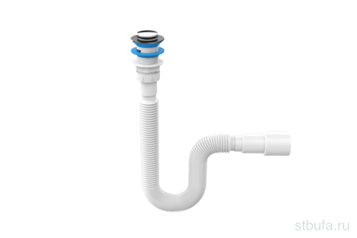 Сифон 1 1/2 х40/50 гофрированный, с механизмом click-cluck GCC120-0 Zegor (75)