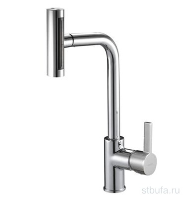 Смеситель GLAUF ZDN4-B167 для кухни с пов. и вытяжным изливом 360°, хром (1/10)
