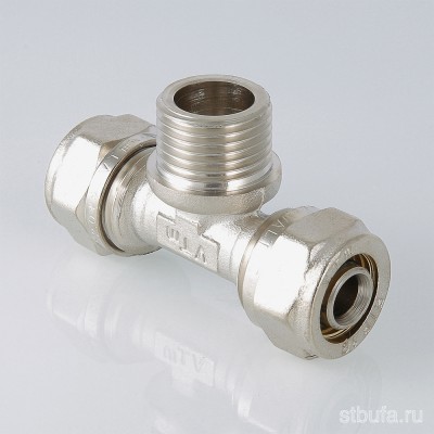 Тройник обжимной с переходом на нар.р 20х1/2 VALTEC