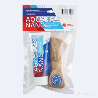 Паста+лен AQUAFLAX NANО 270 гр. тюбик+40 гр. лен 61009 (евро)