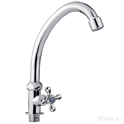 Смеситель для кухни  Моно  LEDEME L4108 с гайкой, цинк, хром (1/30)