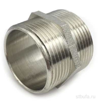 Ниппель 1/4'' наруж ЛАТ/НИКЕЛЬ Ду32 SantechSystems (20)