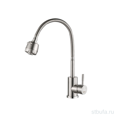 Смеситель для кухни, гибкий излив, нерж. сталь VALFEX Atria Steel/ Сhrome (10)