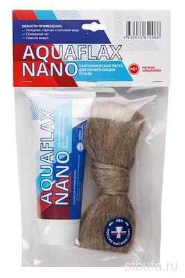 Паста+лен AQUAFLAX NANO 270 гр. тюбик+40 гр. лен 61006 (россия)