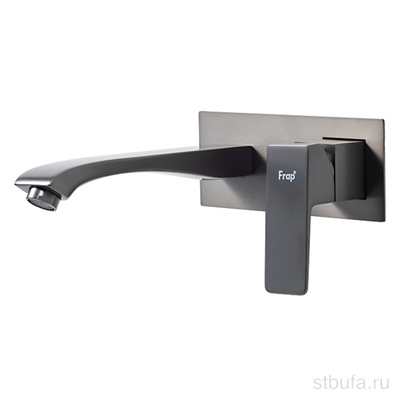 Смеситель для ванны FRAP встраиваемый латунь, оружейная сталь F1276-9 (1/10)