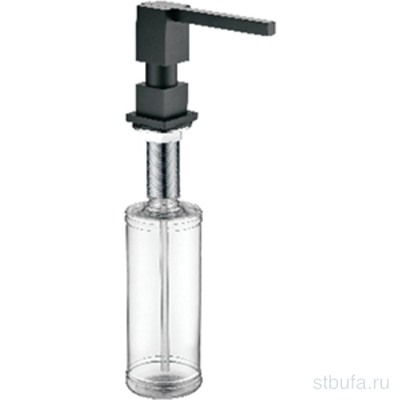 Дозатор для моющего средства Gappo G404-1 встраиваемый в мойку 300ml латунь+пластик, черный (1/30)