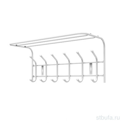 Вешалка настенная с полкой 600*238*268мм(6кр), Ижевск (Ника) 5/20/140