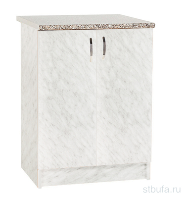 Стол рабочий кухонный 800 белый мрамор/карара
