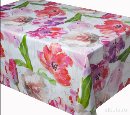 Клеенка ПВХ на тканевой основе Dekorelle Adèle 224, разм. 1,4х20м								
