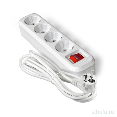 Удлинитель  UNIVersal  S-304 ПВС 3*1 4гн. с/з выкл 5м (еврослот), Universal