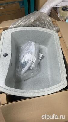УЦЕНКА! Мойка NOVELL гранит Аделаида D625*505мм серый +сифон (скол)