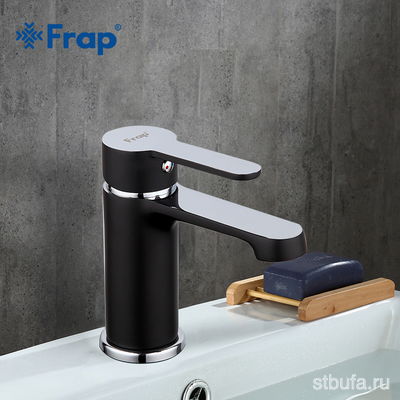 Смеситель FRAP раковина 35мм F1042 черный/хром