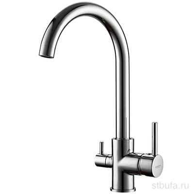 Смеситель для кухни LEDEME L4255-3 с выходом для фильтра, латунь, хром (1/10)