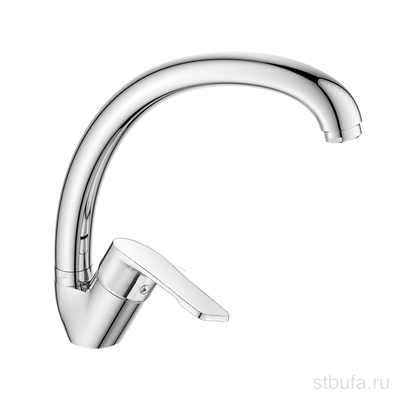 Смеситель для кухни DECOROOM DR23021 одноручный с высоким поворотным изливом, хром (1/12)